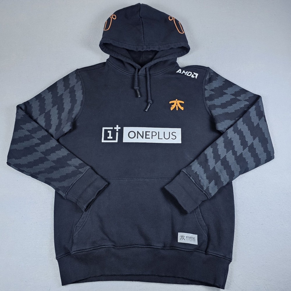 FNATIC Pro Wear Hoodie Mens Large Black 2019 ESports Gaming "Asuchini" Graphic